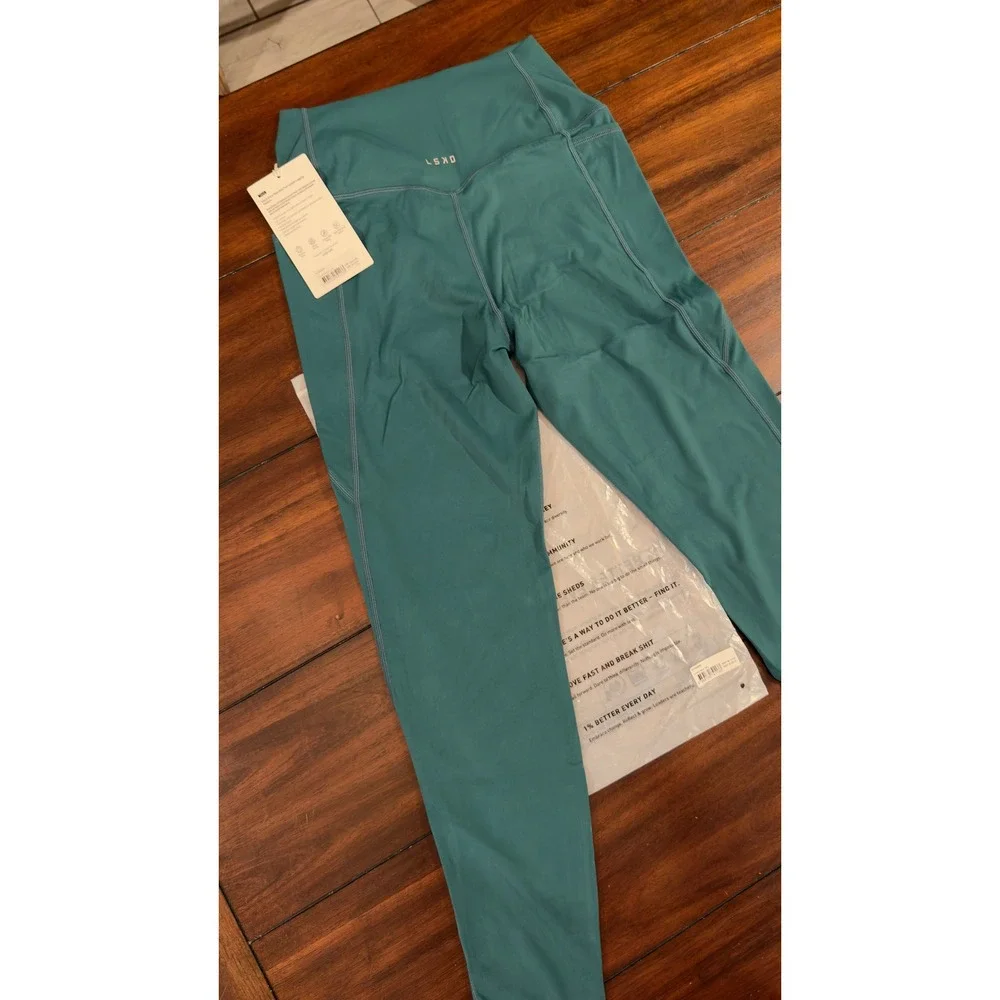 LSKD Elixir Ultra High-Rise Full Length Legging Pockets Teal Women's L, NEW, NWT